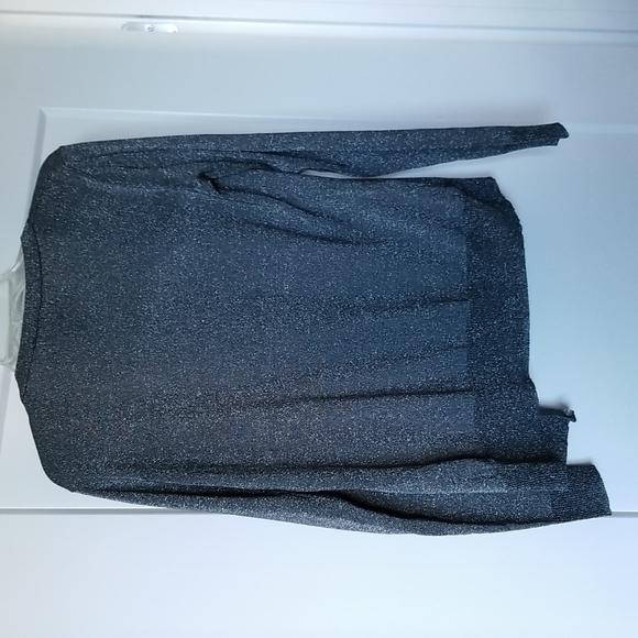 Iris Singer Collection Metallic Cardigan Crystal Buttons Size L - Picture 9 of 11